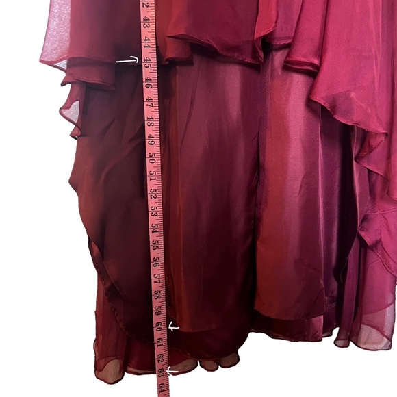 Cinderella Divine Burgundy Hi-Low Prom Dress 16 Beaded Sequins Formal Gown
✨ - Picture 13 of 17